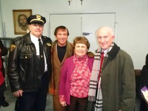 Captain Keith Sulzer, Arthur Elk, Sister Corita Ambro and David Elk