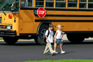 Always stop for a school bus.