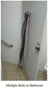 Photo of belts found in Rose-Mary Center.