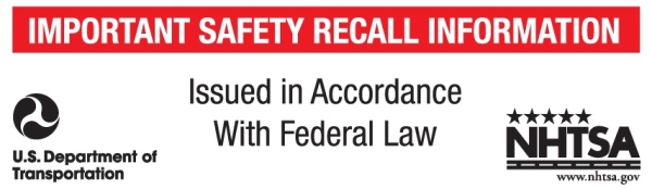 NHTSA Recall Label