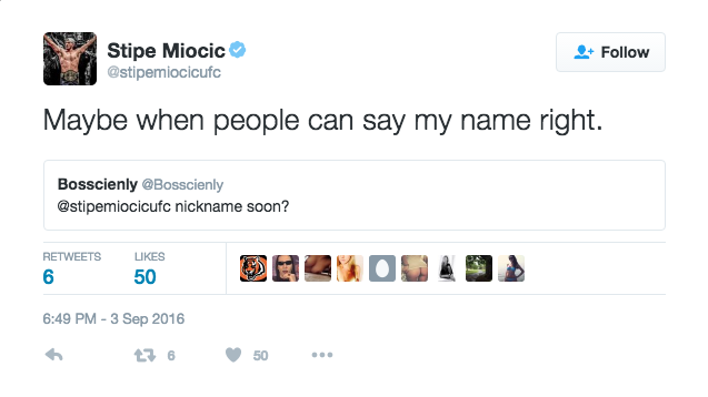 Stipe Miocic Nickname Twitter