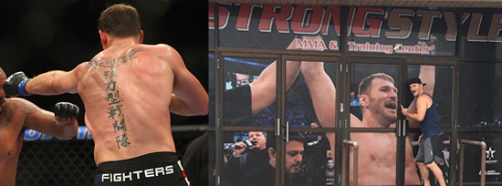 Photos courtesy of Ken Pishina and Stipe Miocic Stipe back tattoo