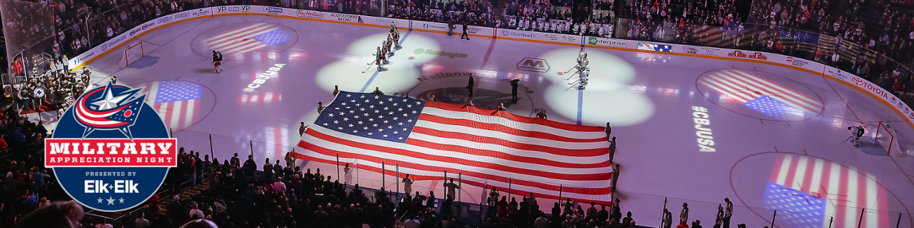 Columbus Blue Jackets on X: Tonight, join us in saluting those who have  served and are currently serving in our armed forces. @elkandelk